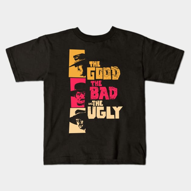 Sergio Leone - The Good, the Bad, and the Ugly Tribute Kids T-Shirt by Boogosh